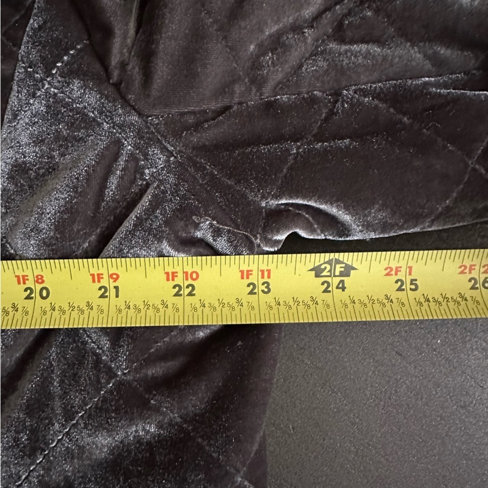 14th & Union Velvet Bomber Jacket Charcoal Gray Gunmetal Women’s XL - Picture 10 of 14